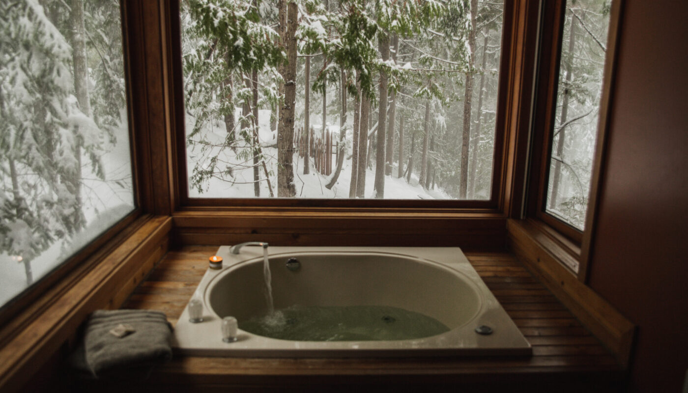Jacuzzi Tub Sanctuary SaltSpring Guesthouse Treetopliving